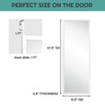 thumbnail image 2 of Costway Door Wall Mounted Mirror Full Length Hanging Wood Frame Mirror Decor White, 2 of 8