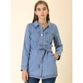 thumbnail image 2 of INSPIRE CHIC Vestes en Denim Amples pour Femmes à Boutons, Style Boyfriend, Taille Paper Bag, 2 of 6