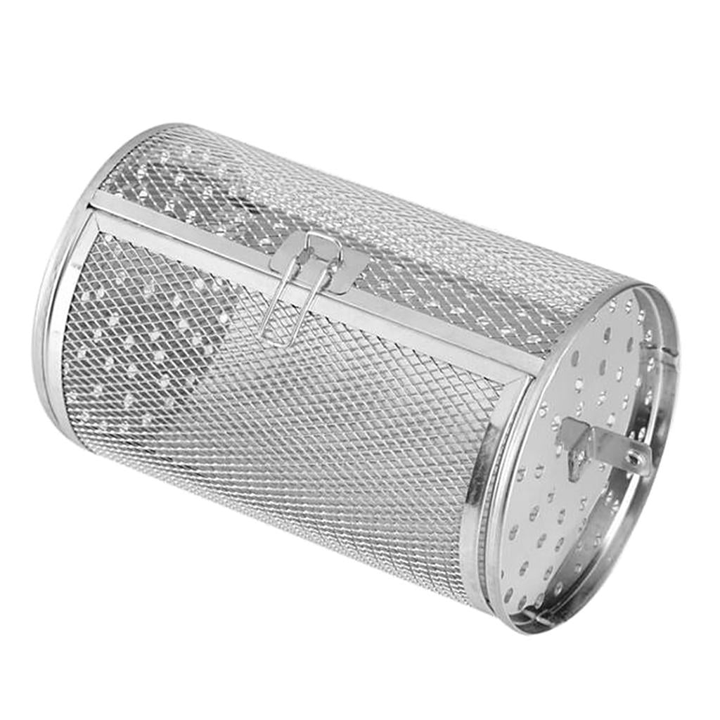 Gril Rôtissoire en Acier Inoxydable, Tambour de Torréfaction, Compatible Cuisson pour Café Arachide BBQ