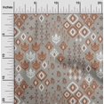 thumbnail image 1 of oneOone Cotton Cambric Fabric Block & Geometric Ikat Print Fabric By Yard 56 Inch Wide, 1 of 4