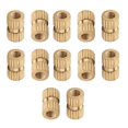 thumbnail image 1 of Wekity M4x12mm Female Thread Knurled Nuts Hx6mm OD Brass Threaded Insert Embedment Nuts Hydraulic Welded Joint Injection Molding Assortment Kit for 3D Printing Injection Molding 30PCS-0621, 1 of 5