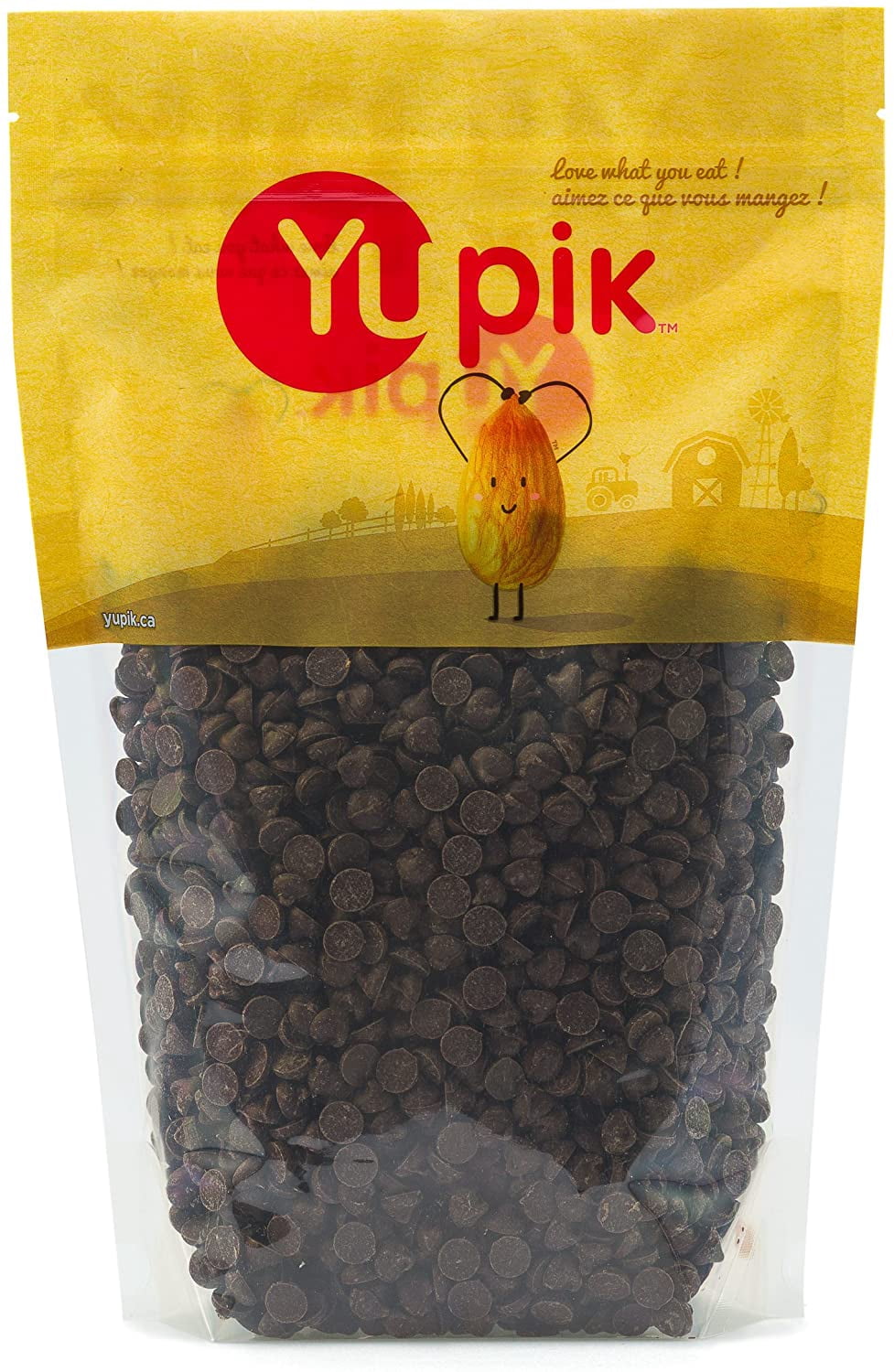 Yupik Organic Fairtrade 70% Dark Chocolate Chips, Vega, 1kg