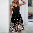 thumbnail image 3 of TJAZFJPA Robes Midi pour Femmes Robe d'Été Sans Manches Décontractée Imprimée Robe de Soirée Élégante Robe Longue Robe de Retour, 3 of 4