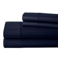 thumbnail image 1 of Real 1000 Thread Count RV Short King Size Sheets 100% Egyptian Cotton 4 PC Sheet Set, Luxurious Bedsheet Sets Soft Silky Sateen Weave, Breathable, Fits Upto 28 Inch EXTRA DEEP POCKET - Navy Blue, 1 of 7