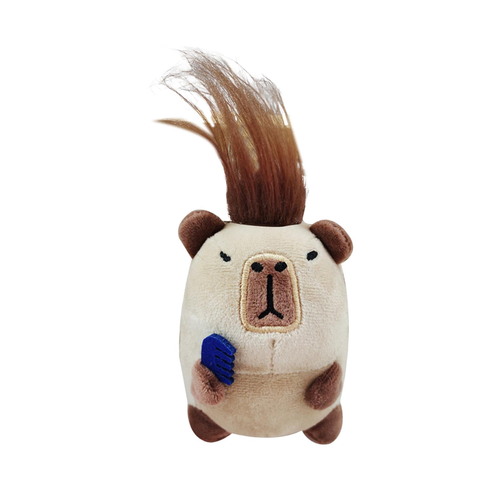 HILABEE Capybara Keychain Novelty Ornament Soft Capybara Plush Toy Capybara Pendant for Brown