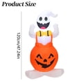 thumbnail image 3 of 4 FT Halloween Inflatable Decoration Outdoor Blow Up With Hat & Pumpkin Pre Lit Holiday Decor With In LED Lights Powerful Blower & Sandbag For, 3 of 8