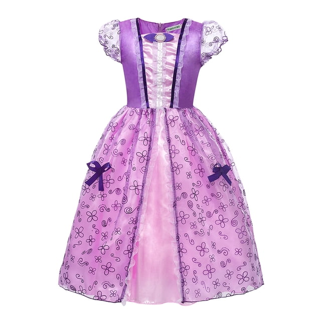 HAWEE Classique Raiponce Déguisement de Princesse, pour Fête de Cosplay d'Halloween