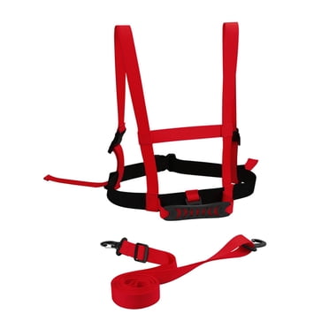 Harnais de Ski pour Enfants, Sangle d'Épaule, Laisse pour Entraînement de Planche à Neige, Garçons, Rouge