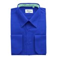 thumbnail image 1 of BERLIONI Chemise Habillée Unie à Poignets Convertibles pour Homme - Bleu Royal - Manche 5TG 38/39, 1 of 1