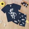 thumbnail image 5 of Vêtements Garçon Enfant Vêtements d'Été T-Shirt Dinosaure à Col Rond et Ensemble de Shorts Pyjama Garçon 5T, 5 of 5