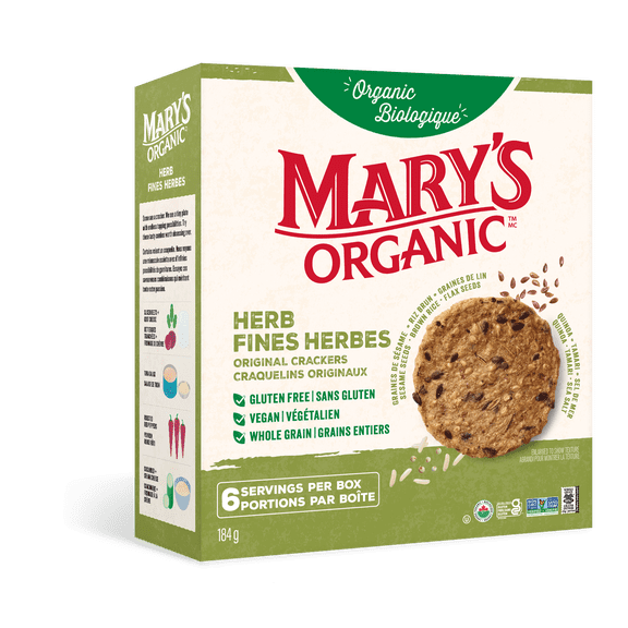Craquelins d'Herbe Biologique et Sans Gluten de Mary's