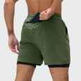 thumbnail image 5 of Styesk Mens Shorts Summer Men's Solid Color Casual Elastic Waist Drawstring Pocket Shorts, 5 of 5