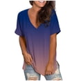 thumbnail image 1 of Birdeem T-Shirt Décontracté Mode Femme Col en V Manches Courtes Ample, 1 of 12