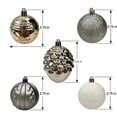 thumbnail image 3 of Holiday Time 45 Count Shatterproof Ornaments-Gray/Gold/Silver/White, 3 of 4