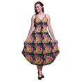 thumbnail image 1 of Bimba Robe de Plage Bohème Sans Manches Midi à Bretelles Imprimée Florale pour Femme - X-Grand, 1 of 1