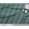thumbnail image 3 of Soimoi Green polyester Crepe Fabric Vertical Stripe Print Sewing Fabric Yard 42 Inch Wide, 3 of 5
