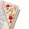 thumbnail image 2 of MesaSe Cool Hand Embroidered Corner Bookmark  Hand Sewn Felt Corner Letter Bookmark  Felt Triangle Bookmark  Cute Flower Letter Embroidery Bookmark  Bookmark For Book Lovers (Autumn) ZZZ, 2 of 7