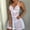 White, variant on Sakmal Babydoll Moomoo House Dress for Women Short Soft Mesh Black Mumu Dress Sleeveless Lace Chemises for Women