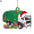 thumbnail image 2 of Christmas Pendant Cartoon Vehicles Design Weather Proof Wooden Hanging Cars Pendant for Fireplace, 2 of 9