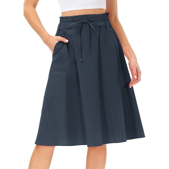 Ketyyh-chn99 Tennis Skirt Women Sequin Skirt Ankle Length Skirt Casual Skirt High Waisted Maxi Skirt Long Skirt Navy,XL