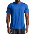 thumbnail image 1 of Yuyuzo Mens T-Shirts Summer Solid Color Loose Fitted Workout Sports Short Sleeve Round Neck Tee Shirts, 1 of 5
