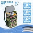 thumbnail image 4 of Exotic Floral Insulated Cooler Backpack, Leakproof Lunch Bag with Tropical Flower Pattern for Hiking and Beach, 4 of 6
