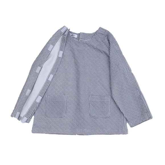 Milaget Bedridden Patient Clothing Tearaway Warm Simple Home Care Soft Hospital Gown XL