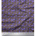thumbnail image 1 of Soimoi Poly Georgette Fabric Spiral & Paisley Decor Fabric Printed Yard 52 Inch Wide, 1 of 3