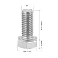 thumbnail image 2 of Unique Bargains M4 Thread 10mm Hex Screws Bolts 304 Stainless Steel 20 Pack, 2 of 3