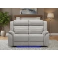 thumbnail image 1 of K-Living Grey Fabric Power Recliner Loveseat with Comfortable Seating for Home and Living Room, 1 of 6