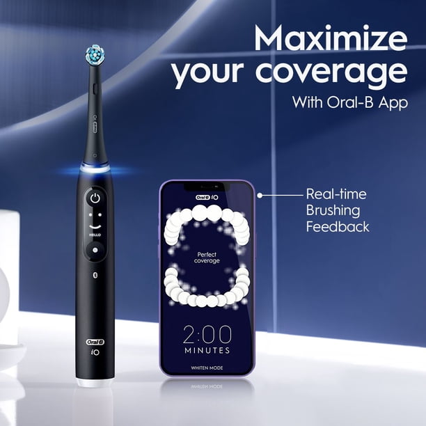 Oral-B iO Series 6 Electric Toothbrush with Brush Head, Black Lava