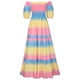 thumbnail image 3 of MesaSe Robes Bohèmes à Fleurs pour Femmes, Épaules Dénudées, Fluides, Ligne A, Plage, Fête, Robe Maxi, Robes de Retour à la Maison, 3 of 7