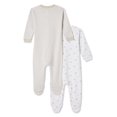thumbnail image 2 of George Infants' Unisex Layette 100% Cotton 2-Pack Sleeper., 2 of 2