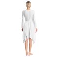 thumbnail image 4 of RUNQHUI Robe de Danse Or Métallique pour Femmes Robe d'Église Jupe de Culte Blanche TTG, 4 of 7