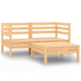 thumbnail image 1 of vidaXL 3 Piece Garden Lounge Set Solid Pinewood, 1 of 5