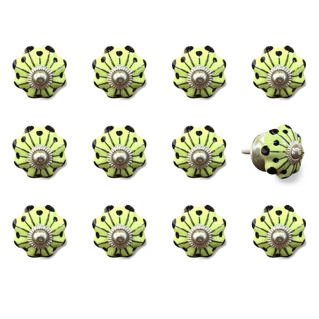 KNOB-IT VINTAGE HANDPAINTED CERAMIC KNOBS (12-Pack) K000031