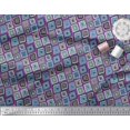 thumbnail image 2 of Soimoi Cotton Duck Fabric Square Geometric Print Fabric by Yard 42 Inch Wide, 2 of 3