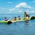 thumbnail image 1 of Costway 3-Layer Floating Water Pad 12' x 6' Floating Oasis Foam Mat Green, 1 of 9