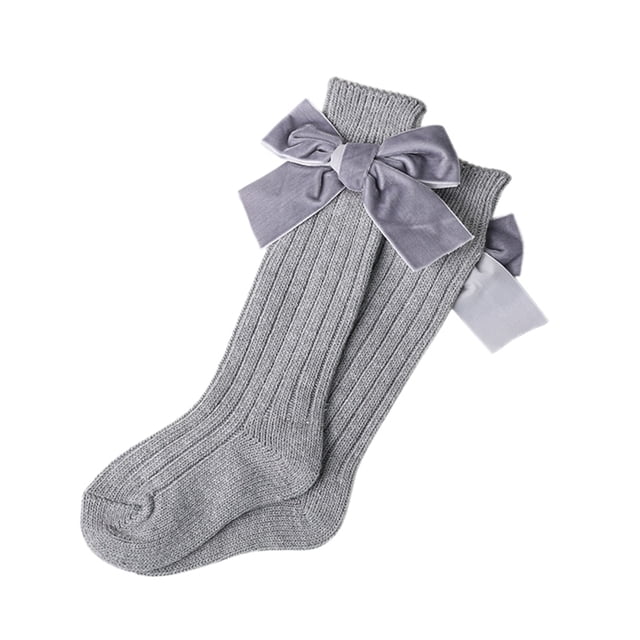 SUNSIOM Chaussettes Mi-Mollet pour Bébé, Bas Unis pour Filles