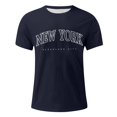 thumbnail image 3 of BOBOGOJP T-Shirt pour Homme Coupe Régulière Uni Col Ras du Cou Manches Courtes avec Poche T-Shirt (Marine,3TG), 3 of 4