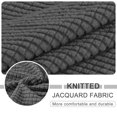 thumbnail image 3 of 2024 Jacquard Stretch Sofa Slipcover Textured Non Slip Couch Cover  Loveseat  Dark Gray, 3 of 6