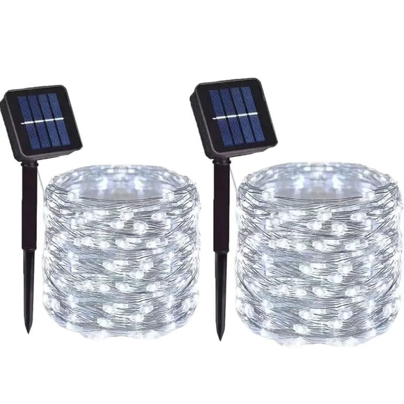 Solar LED Fairy Lights, 1/2/3/4/5 Pack Copper Wire 8 Modes Waterproof Outdoor Garden Tree Decor