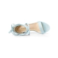 thumbnail image 4 of BLISSFUL STEP Women's Solid Color Strap Block Heel Lace up Sandals, 4 of 7