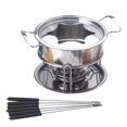 thumbnail image 1 of MasteelfCA 10-Piece Set Stainless Steel Chocolate Melting Pot Cheese Fondue Set Kitchen Accessories, 1 of 7
