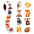 thumbnail image 1 of Meitianfacai Forest Rabbit Stickers 500pcs Kids Sticker Roll 8 Patterns Alien Cute Stickers Boys Girls Kids Gif, 1 of 9