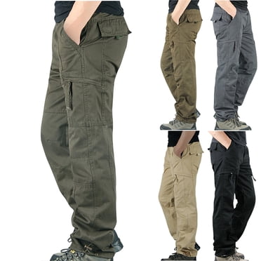 Styesk Pantalon pour Hommes Pantalon Cargo pour Hommes Coupe Ajustée Multi-Poches Pantalon Droit Pantalon de Sport de Plein Air Salopettes