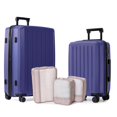 thumbnail image 1 of Ensemble de Bagages Rigides 5 Pièces : Valise Spinner 28", Bagage à main 20" et 3 Cubes de Rangement, 1 of 9