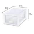 thumbnail image 3 of Sterilite 20518006 Stackable Small Drawer White Frame & See-Through (12 Pack), 3 of 9