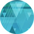 thumbnail image 1 of Ahgly Company Tapis Rond Lavable en Machine Intérieur Transitionnel Turquoise Foncé Vert, 4 Pieds Rond, 1 of 7