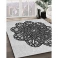 thumbnail image 3 of Ahgly Company Tapis d'Intérieur Lavable à la Machine, Carré, Transitionnel, Noir, Tapis de Zone, 3 Pieds Carré, 3 of 7
